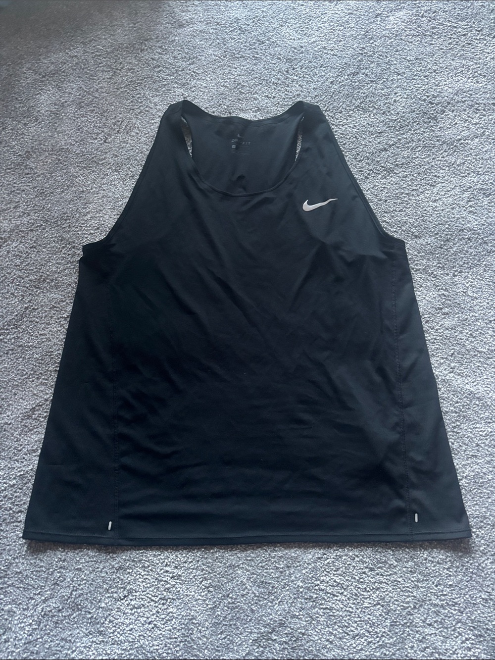 Nike Black Women’s Athletic Tank with White Swoosh